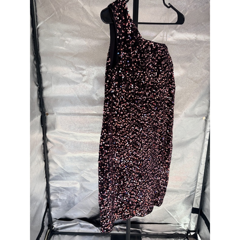 Miss Ord Black with Pink Sequin Party Dress Sz XL (P19)